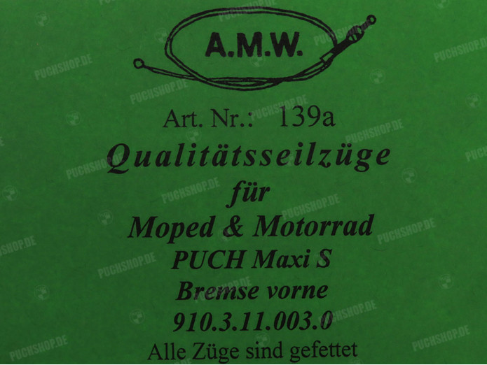 Brake cable Puch Maxi S front one adjustment screw A.M.W.